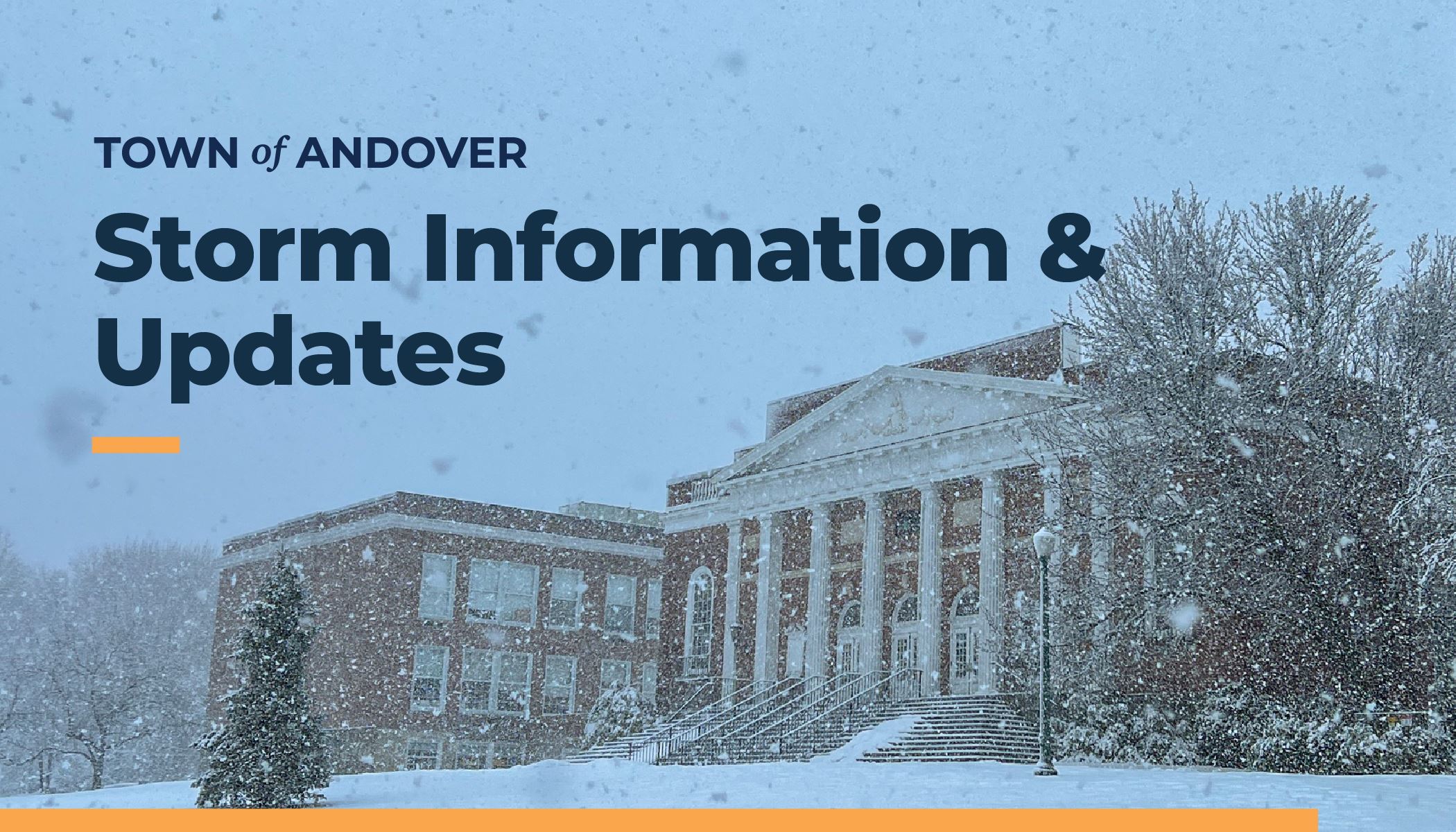 WWI Memorial Auditorium during snowstorm